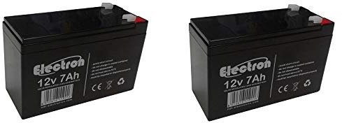 2x BATTERIA AL PIOMBO RICARICABILE 12V 7AH 20hr Per allarmi antifurti ups lampade di emergenza giocattoli peg perego 7,2Ah 7,5Ah
