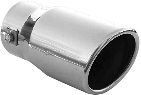 Auspuffblende Endrohr Endstuck Auspuff Blende Schalldampf Sportauspuff Universell Schalldampf Sport Tuning Optik Edelstahl Rund von 40mm bis 55mm