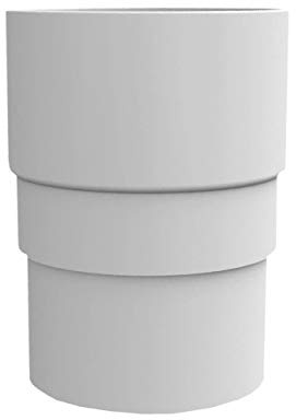White Round 68mm Downpipe Straight Connector, Freeflow Rain Water Systems