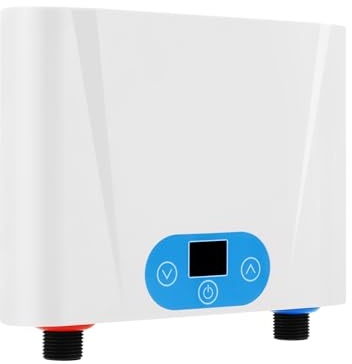 Electric Water Heater, 220v 5.5kw Chauffe-eau électrique sur évier Chauffage Rapide Contrôle Tactile Fonction Thermostatique 30-55℃ pour Cuisine, Garage
