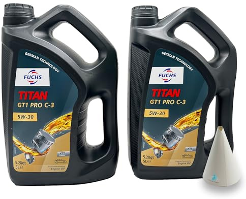 10 L Fuchs Titan GT1 Pro C-3 5W30 | passend für | VW 504 00 | VW507 00 | MB 229.51 | BMW LONGLIFE-04 | PORSCHE C30 | 10 Liter | Motoröl | Motorenöl | mit Trichter