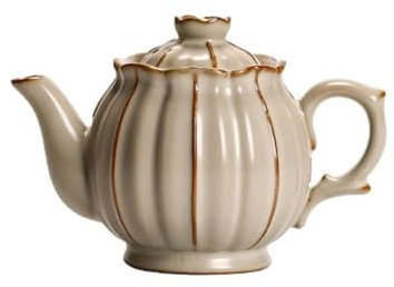 MPOPO Herbal Tea Pot Household Teapot Ceramic Floral Teapot with Filter Tea Brewer Single Teapot Ru Kiln Teapot Kung Fu Tea Set Loose Leaf Tea Steeper