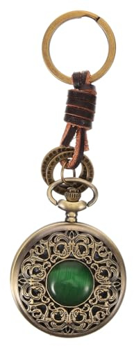 Yardenfun Antike Taschenuhr Schlüsselanhänger Digital Retro Kleiner Leichte Uhr Herren Damen Geschenk
