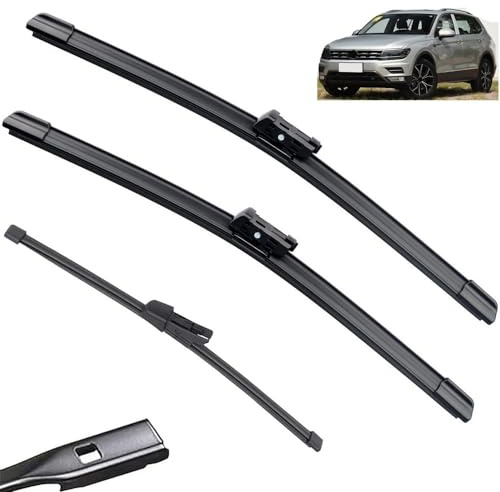Compatibile con VW Volkswagen Tiguan MK2 2017-2023 26+21+14 Spazzole tergicristallo anteriori posteriori Accessori per taglierina 2017 2018 2019 2020(Color:Front Rear 3pcs)
