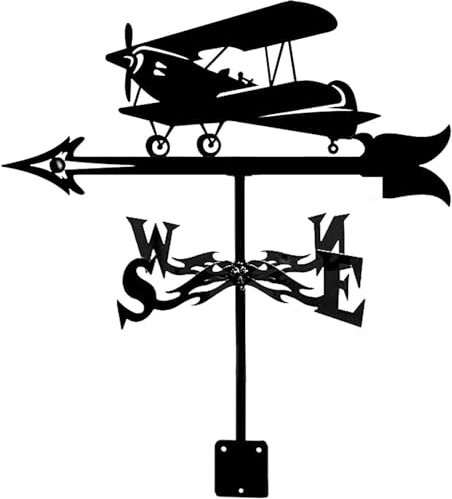 Segnavento decorativo per giardino, paletto da giardino, in acciaio inox, con banderuola a forma di gallo, scena agricola