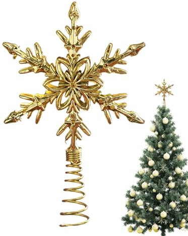 de sapin de Noël doré, tournesol, étoile à huit pointes, flocon de neige, décoration de Noël dorée pour hôtels, restaurants