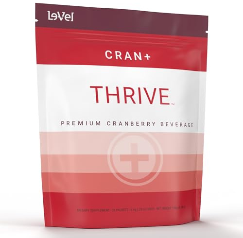 Le-Vel Thrive Cran+ | Herbal Supplement Powder for Urinary Tract Health | with D-Mannose, Cranberry, Apple Cider Vinegar & Antioxidants | 30 Packets