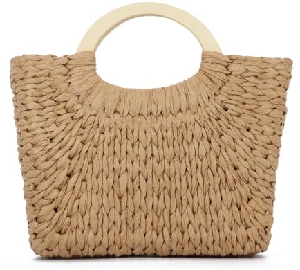 LHHMZ Damen Stroh Strand Handtasche Gewebtes Stroh Tote Sommer Strandtasche für Strandurlaub Urlaub