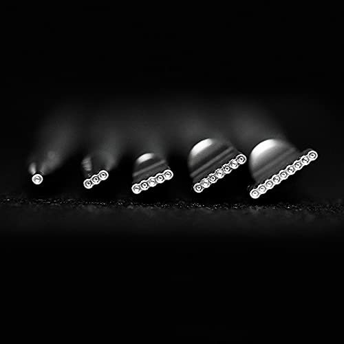 Professional Leather Stamp Tool Set 3 D Stamping Carving and Punching Tools 304 Stainless Steel Pack of 5 Pieces