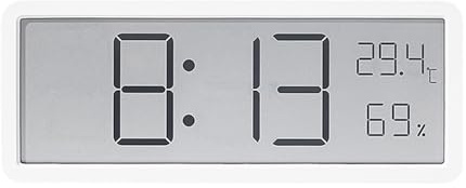 Lancoon Digitale Wanduhr mit Temperatur Luftfeuchtigkeit LCD-Anzeige Datum 12/24 Stunden Desktop-Halterung Hanging Hole Leicht zu Lesen Probe für Haus Wohnzimmer Schlafzimmer Büro