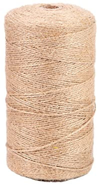 TWALOTPEX Hilo de Yute y Cordel de Yute Cuerda de Yute Natural Resistente de 500 Metros de Largo, Ideal for Manualidades y jardinería doméstica.(Diameter 1.5mm)