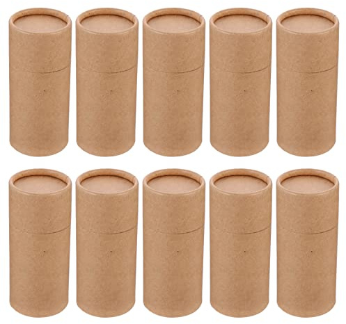 Operitacx Scatola Cilindrica per Bottiglia di Olio Essenziale 10 Pezzi | Cartone Kraft Laminato, Confezione Gialla per Regalo, Adatta a Bastoncini D'incenso