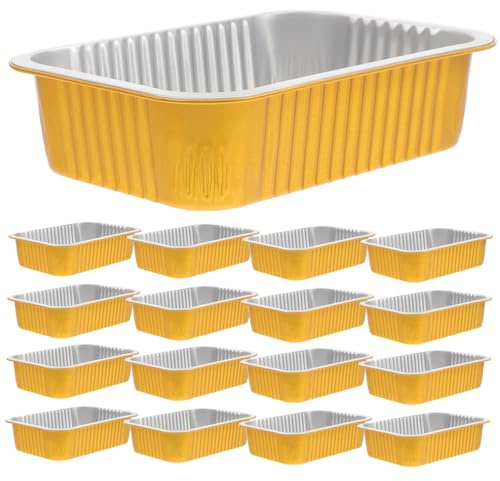 GETAJGHSD 20pièces Lot De Plateaux De Cuisson Aluminium Jetables De Résistant Chaleur Pour Grillades Préparation De Repas