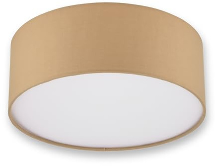 REV Deckenleuchte - Deckenlampe rund 30cm mit Stoff-Lampenschirm im modernen Look – ideal für Schlafzimmer, Wohnzimmer & Kinderzimmer, beige