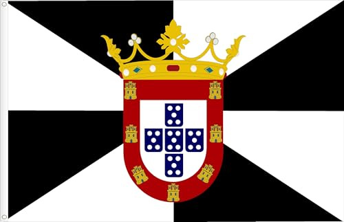 BANDERA DE CEUTA. CALIDAD RASO PREMIUM. TAMAÑO GRANDE 150X90 CM