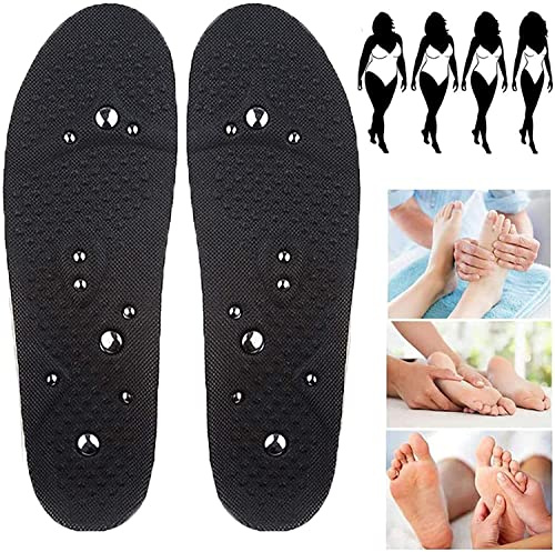 bekväma inlägg, Tryckpunktszonterapiskoinlägg med antitrötthetsmassage, magnetiska sulor akupressur for män och kvinnor(2 Pair,S(39 40))