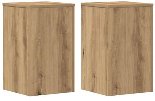 Generico Supporti per Piante 2 pz Rovere 30x30x50 cm in Multistrato,Casa e Giardino,Prato e Giardino,Giardinaggio,Supporti per Piante,Marrone,15 kg,852923