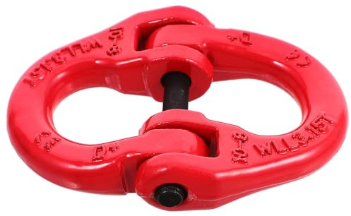 UPKOCH Giunto di Accoppiamento Meccanico in Acciaio Legato 3,2 T Doppio Anello per Catene di Sollevamento, Connettore per Maglie di Catena, Accessorio per Catena di Sicurezza
