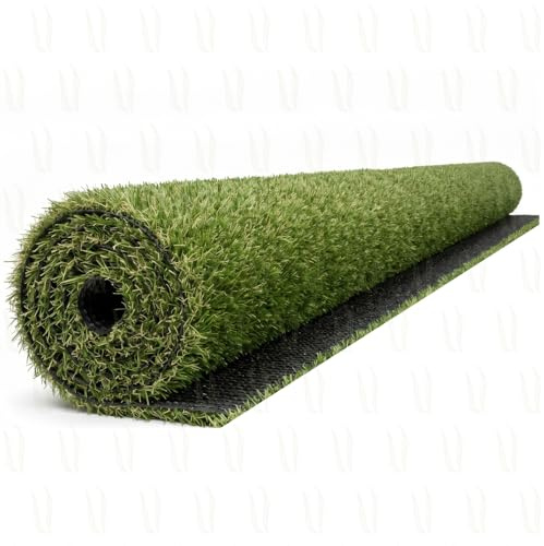 ERBABELLA Prato Sintetico Drenante 25 mm Effetto Realistico, Erba Finta in Rotolo per Giardino, Terrazzo e Balconi, PE Verde Naturale UV, Zero Manutenzione e Pet Friendly (1 x 10 m (10 m²))