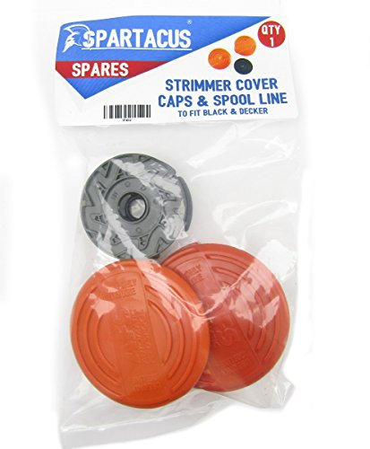 Spartacus String Strimmer Trimmer Cover x2 + Line x1 Fits Black & Decker GL550 GL555XC GL560PXC