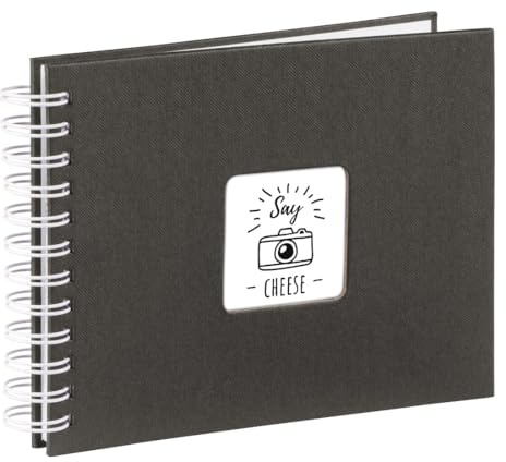 Hama Album Photo Fine Art (Format 24 x 17 cm, 50 Pages Blanches, à Spirale) Noir