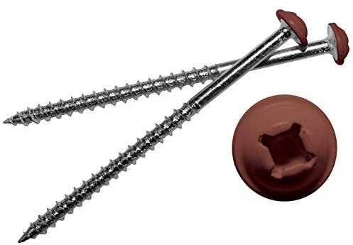 Mid America Painted Screws for Vinyl Shutters (027 Burgundy Red, Box of 1,000)