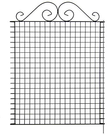 bellissa Teichschutz-Zaun AMBIENTE mit nostalgischer Verzierung - 7505 - Dekorativer Zierzaun für Abgrenzungen im Garten - 76 x 95 cm, grün - 5er Set