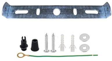 LEDSone Staffa per illuminazione a soffitto con rosone da soffitto, staffa di montaggio a soffitto con accessori per lampadario a casa e ufficio (125 mm)