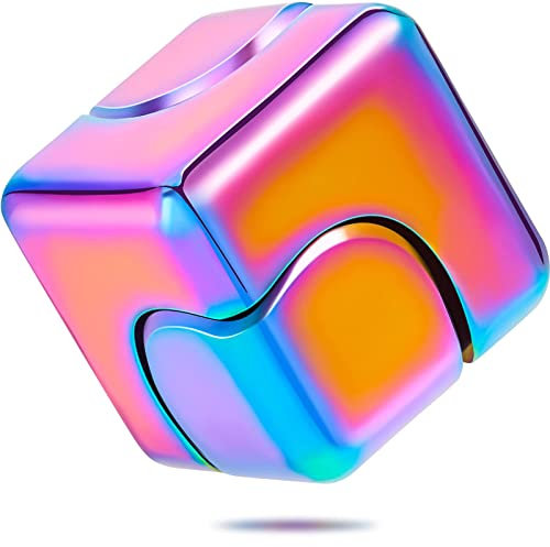 BEMKWG Fidget Spinner Metall Stress Anti Angst Fidget Cube Spielzeug sidget Stressabbau Toys Spirale Fidget Würfel (Bunt)