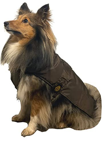 Fashion Dog Hunde-Regenmantel mit Fleecefutter - Braun - 70 cm