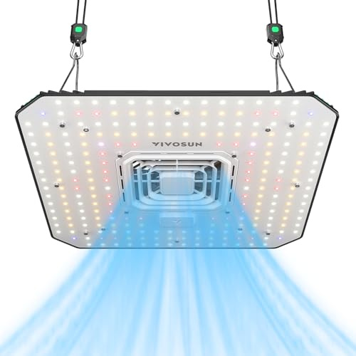 VIVOSUN 100W LED Grow Light with Circulation Fan | Tunable Spectrum, Compatible With App & E25/E42A, Fits For 2X2 Ft Grow Tent