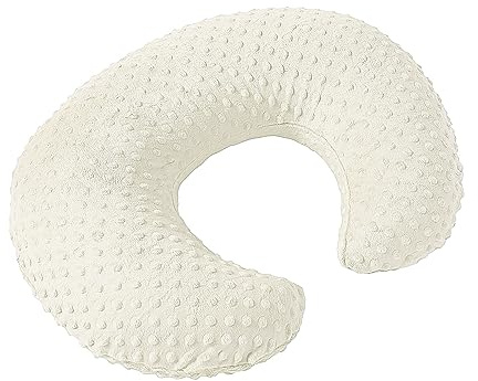 DONOMILO Minky Dots Stillkissenbezug, Plüsch, atmungsaktiv, Stillkissen, Schonbezug, passend für Stillkissen, super weich, eng anliegende Positionierer für Babys, Jungen, Mädchen, makellos
