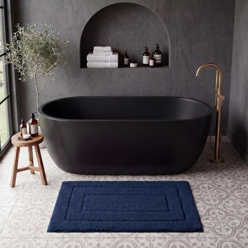 GRANNY SAYS Tappeto Bagno, Tappetino da Bagno Antiderapante e Antiscivolo, Passatoia Bagno Blu Navy 40x60 cm