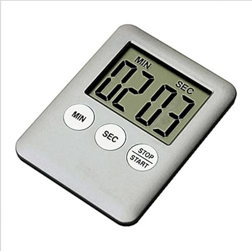 Ziyan Digitaler Küchentimer Küchenwecker Kurzzeitmesser LCD Eieruhr Timer Küchenuhr Stoppuhr Silber