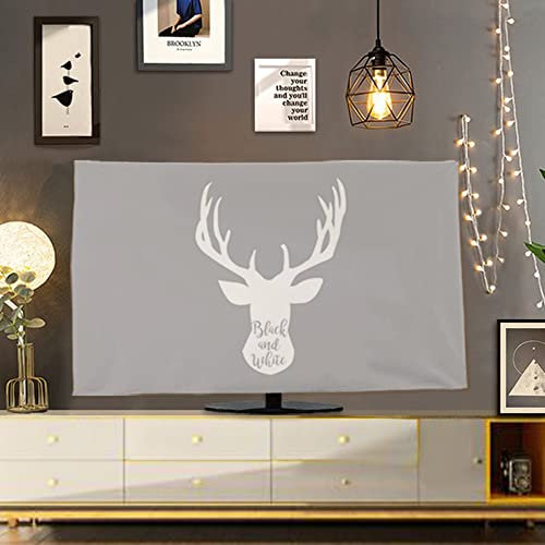 Desconocido Cubierta Antipolvo para TV de 32-70 Pulgadas para el hogar, Protector de Pantalla de TV de Tela de poliéster Suave fácil de Limpiar, se Adapta a televisores LED, OLED, LCD y de pla