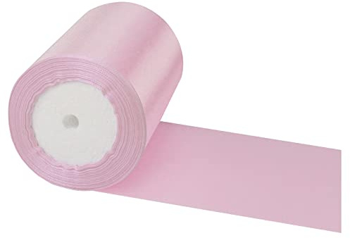Cinta ancha y gruesa de 10 cm para envolver regalos, cinta de satén grande de 23 m, cinta de lazo rosa grande para coche, cinta de Navidad para manualidades, ramos, coche de boda, regalos, decoración