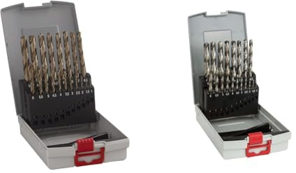 Bosch Professional 19 pces. Kit de forets à métaux HSS-Cobalt ProBox & 19 pces. Kit de forets à métaux HSS-G ProBox