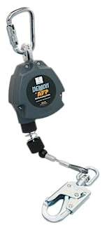 AFP Demon 11 FT Single Leg Self-Retracting Lifeline Cable Retractable | Steel Locking Snap Hook | Safety Yoyo | Fall Protection Arrest Limiter | Construction Industrial | OSHA & ANSI Rated SRL