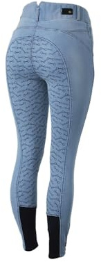 NETPROSHOP Jeans Reithose Chiara Damen mit Silikon Vollbesatz Gr. 34-44, Damengroesse:42, Farbe:Jeansblau