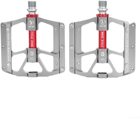SPORTARC Rennradpedal, CNC-Aluminium-Pedale mit versiegelten Lagern, rutschfestes Design (grau)
