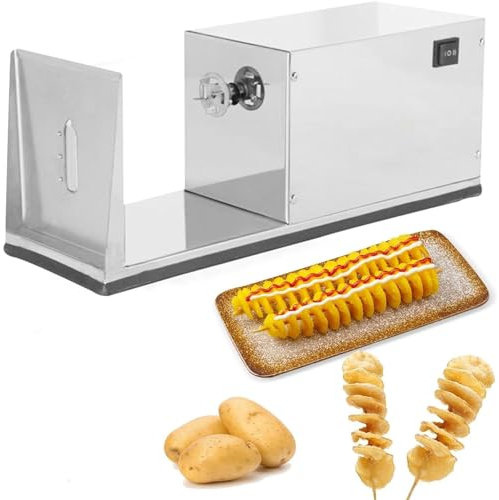 Qiang Elettrico Affettatrice A Spirale Di Patate Automatico Stretch Affettatrice Di Patate In Acciaio Inox Elettrico Macchina Torre Di Patate Patatine Fritte A Spirale Con Interruttore Di Controllo