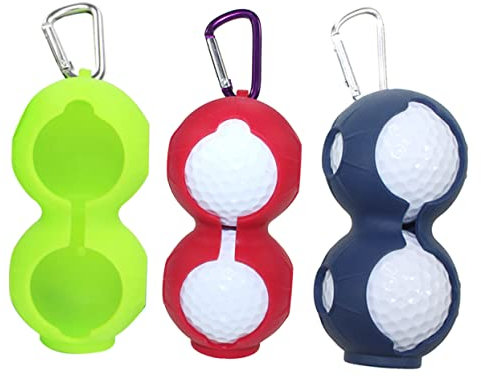 INOOMP 3stücke Silikon-schutzhülle Für Ball Tragbare Ballhülle Mit Schlüsselanhänger Ballhalter Abdeckung Für Zwei Bälle Einfache Aufbewahrung Und Schutz