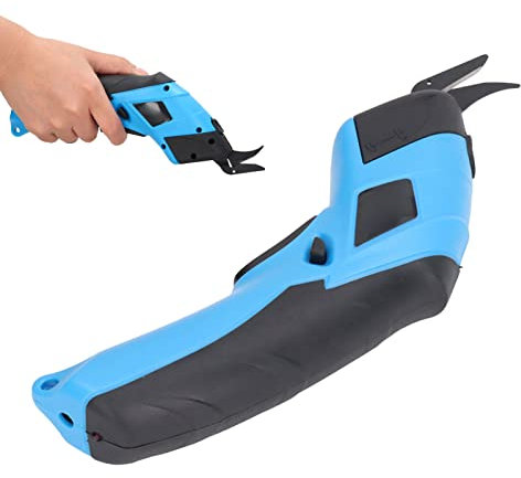 Cesoie Elettriche Taglio, Forbici Cordless Ricaricabili con 2 Lame, Ideali per Tessuto, Pelle e Altri materiali. Design della Maniglia Ergonomico e Facile Usare, per Pelle
