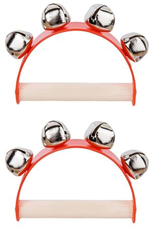 TPZORJX 2 pezzi per bambini, campanelli natalizi, sonagli dei cartoni animati, ritmi musicali, strumenti a percussione