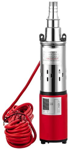 AISINILALAO 300W Tauchschraube Wellpumpe Edelstahl DC 36 V/48 V/60 V 3500 U/min Deep Well Solar Pump für Brunnen, Vieh, Wasserreservoir (1 Zoll),1 inch,36V