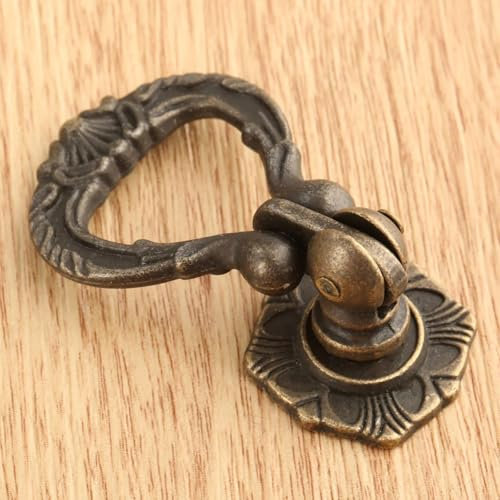 Haustür Türklopfer,Türklopfer 10 Stück Vintage Möbelknöpfe aus Holz for Kästen, Schubladen, Schränke, Schubladen, Schubladen, Schubladengriffe mit Schraube, Antik Bronze