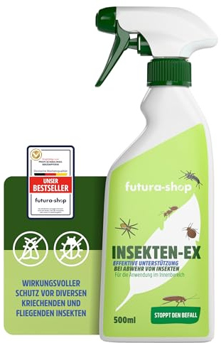 Insektenspray 500ml | Anti Ungezieferspray gegen Insekten & Fliegen in der Wohnung | Effektives Fliegenspray & Ungeziefer Spray mit Langzeitwirkung | Universal Insektenabwehr für Balkon & Innenräume