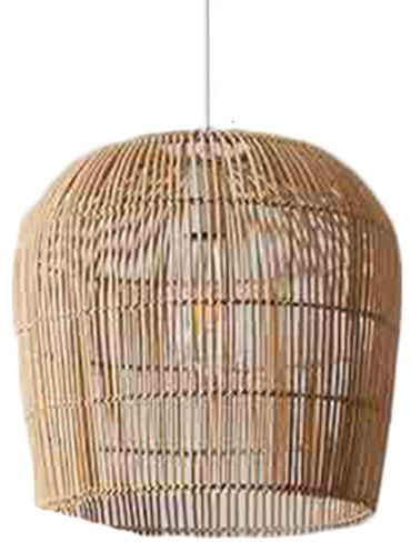 HKOLIMB Lampada a Sospensione con Cesto Intrecciato di Vite Apparecchi di Illuminazione Artigianali in salice Rurale Lampada Creativa da Cucina in Tatami per Camera da Letto (1 Lampada)