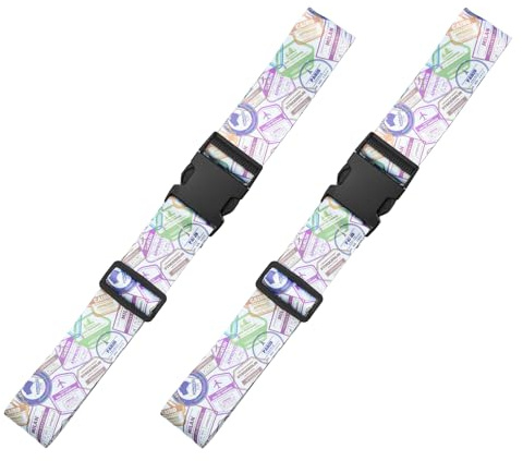 Cinghia Per Valigia 2 Pezzi, Cinghie Per Valigie Accattivanti Con Fibbie A Sgancio Rapido, Accessori Da Viaggio Essenziali Per Bagagli Sicuri, Lunghezza 69
