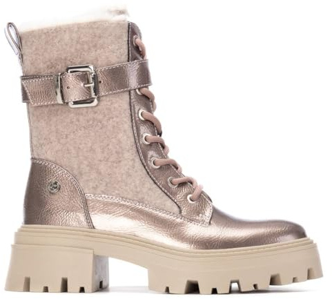 XTI - Botín Mujer Nude - Calzado Cómodo y Versátil - Moda casual - Modelo 14466901 (Talla 38)